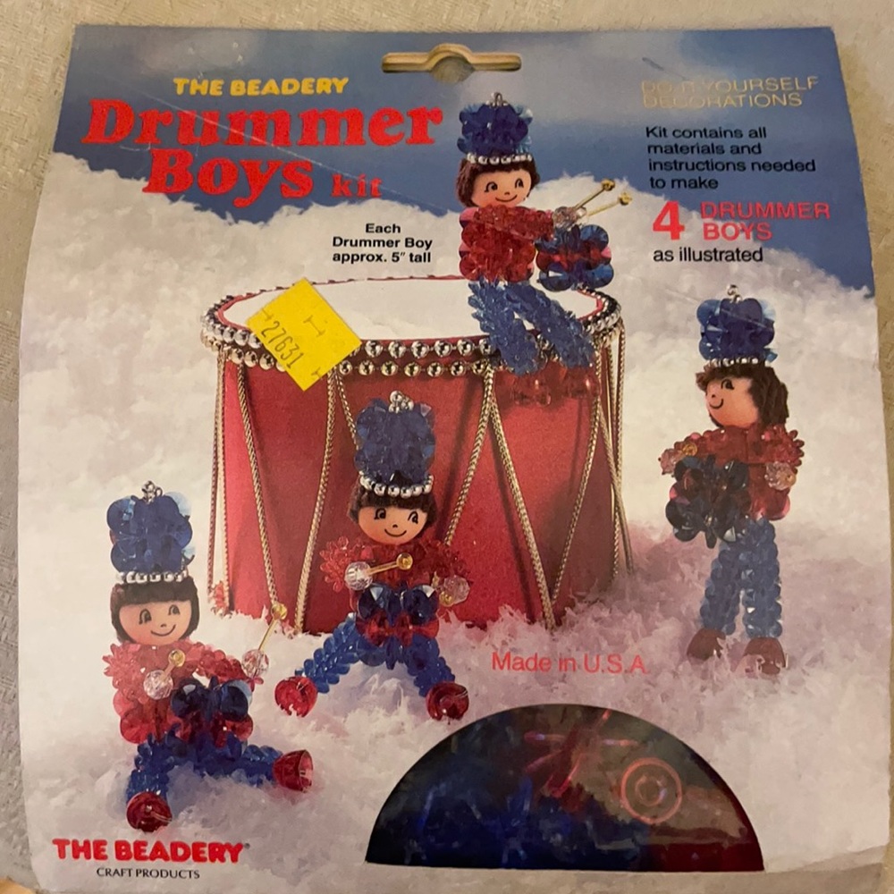 The Beadery Drummer Boys holiday decor kit makes 4